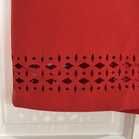 Banana Republic || Mini Skirt with Laser Cut Hem; Burnt Orange; Size 4 - Picture 4 of 12